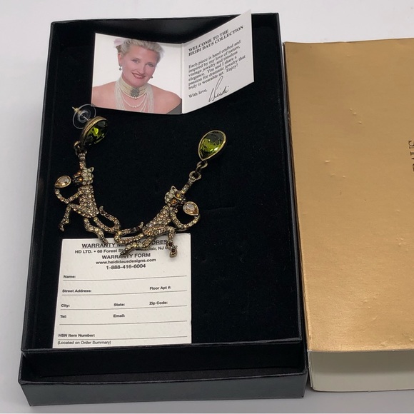 Heidi Daus Swarovski Crystal Monkey earrings - Picture 3 of 6